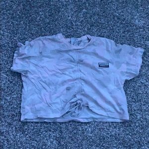 adidas camoflouge cropped shirt